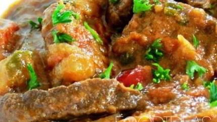 Гуляш из говяжьей печени