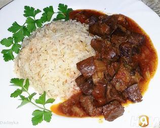 Гуляш из сердца Венгерский классический