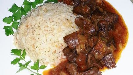 Гуляш из сердца Венгерский классический