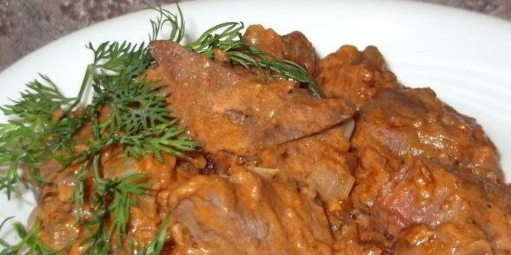 Рецепт гуляша из свиной печени
