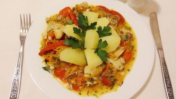 гуляш из тилапии