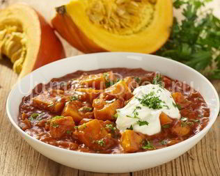 Вегетарианский гуляш из тыквы