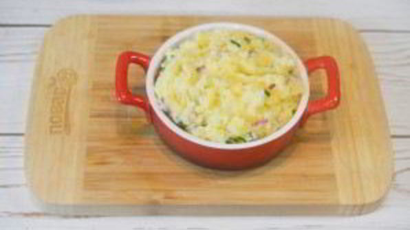 картофельное пюре с беконом и сыром