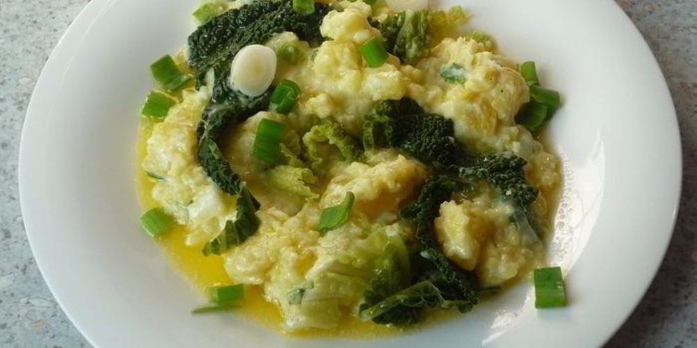 Рецепт колканнона — ирландского картофельного пюре с савойской капустой