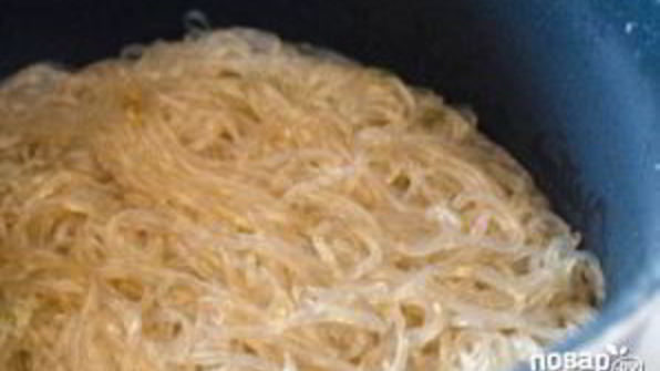 корейская лапша с мясом