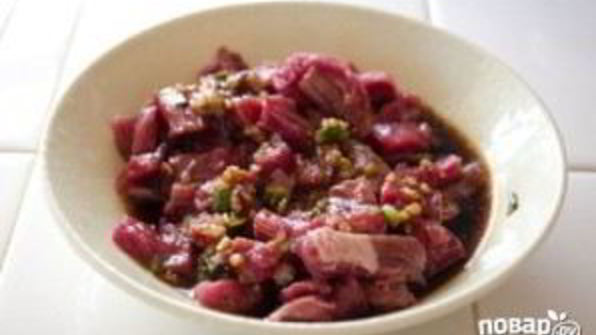 корейская лапша с мясом