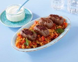 Котлетки с булгуром и томатом