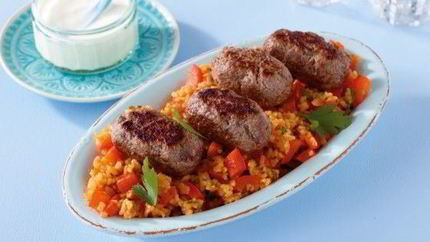 Котлетки с булгуром и томатом