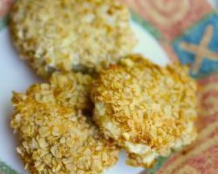 Куриные котлетки в панировке из овсянки