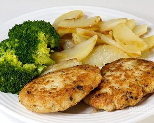 Куриные котлеты с картофелем