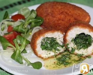 Неправильная котлета по-киевски из фарша