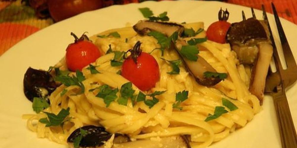 Рецепт лапши с подберезовиками