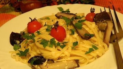 Лапша с подберезовиками