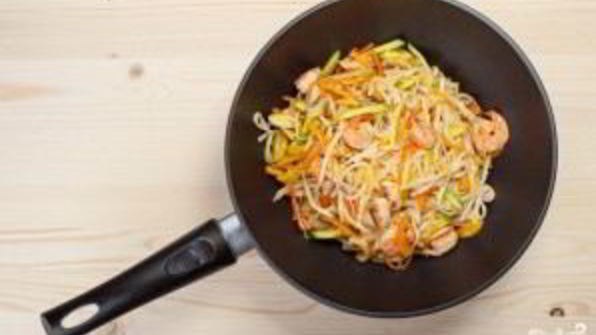 лапша вок с креветками