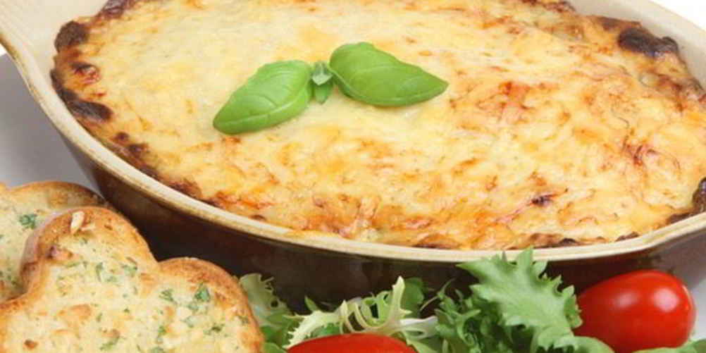 Рецепт чесночной лазанья с курицей