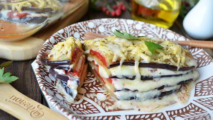 Лазанья из баклажанов с сыром