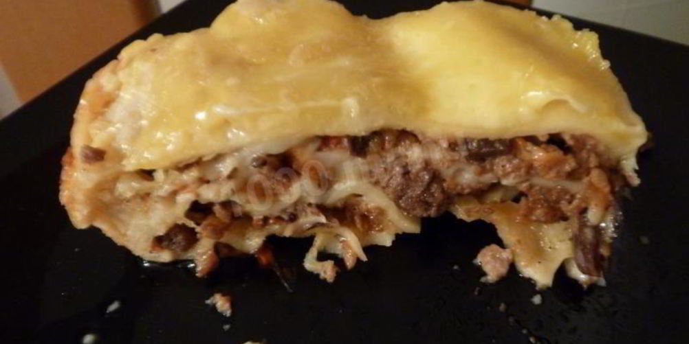 Рецепт лазаний с фаршем и грибами