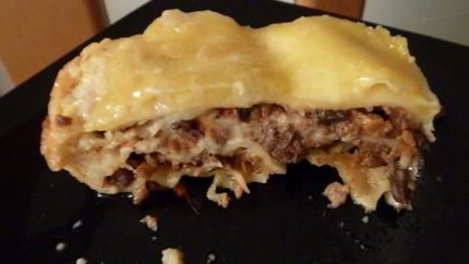 Лазанья с фаршем и грибами