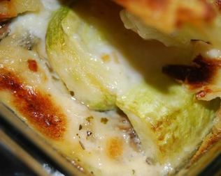 Лазанья с кабачками и грибами