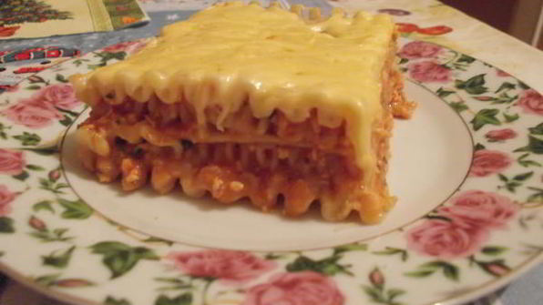 лазанья с куриным фаршем
