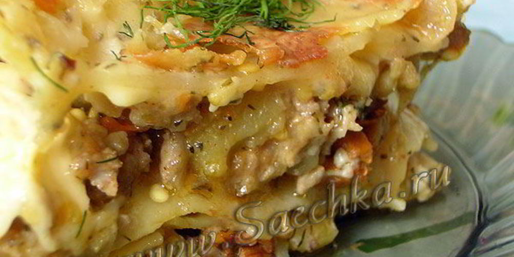 Рецепт лазаний с курицей