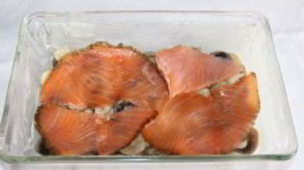 лазанья с лососем