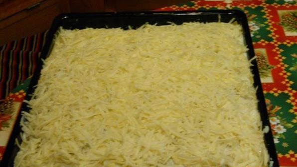 лазанья с мясом и грибами