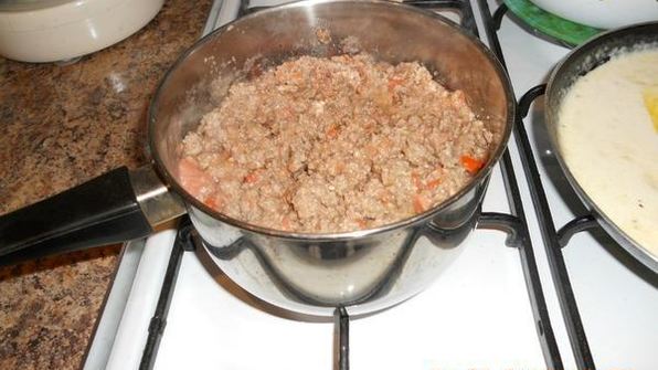 лазанья с мясом и грибами