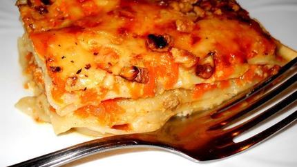Лазанья с тыквой и сыром