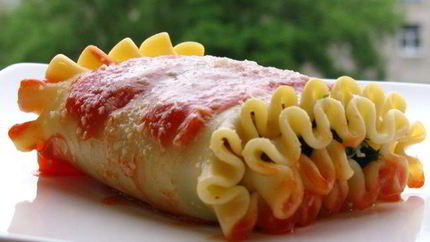 Лазанья в рулетиках