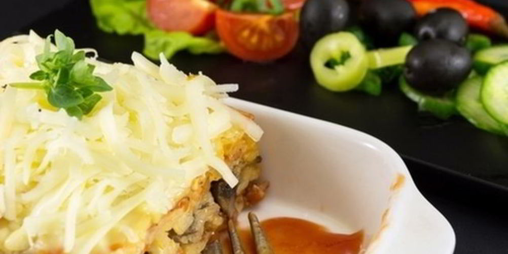 Рецепт сытной овощной лазанья