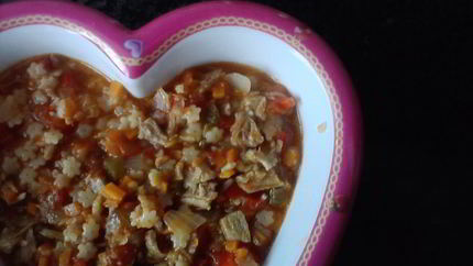 Детские макароны в томатном соусе с мясом