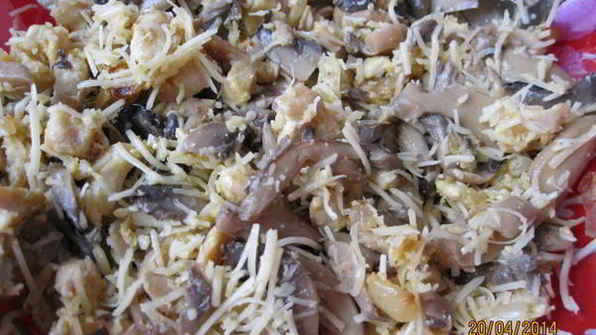 каннеллони с курицей и грибами