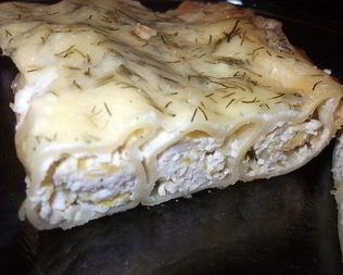 Каннеллони с курицей и кабачком