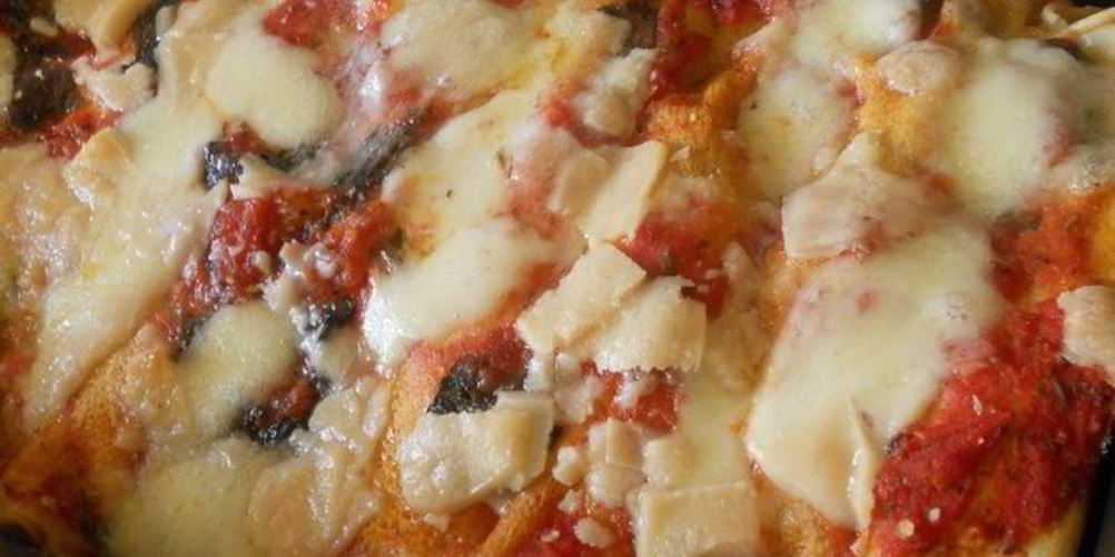 Рецепт каннелоней из блинчиков с грибами, беконом и кедровыми орешками