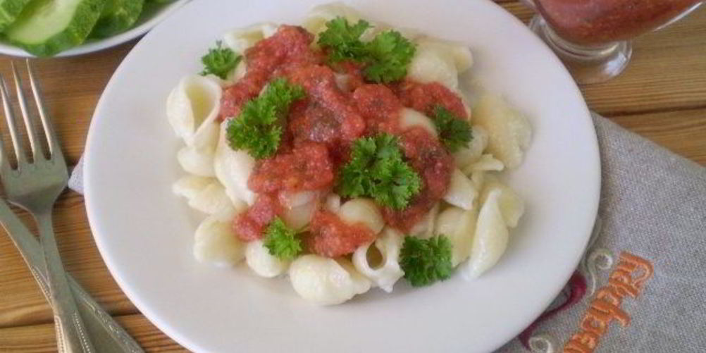 Рецепт макарон под соусом