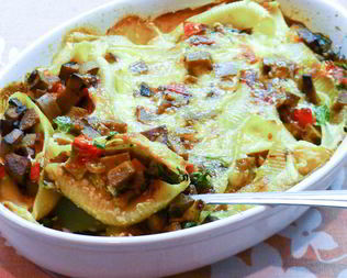 Макароны ракушки фаршированные