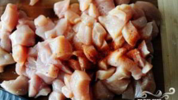 макароны с курицей и овощами