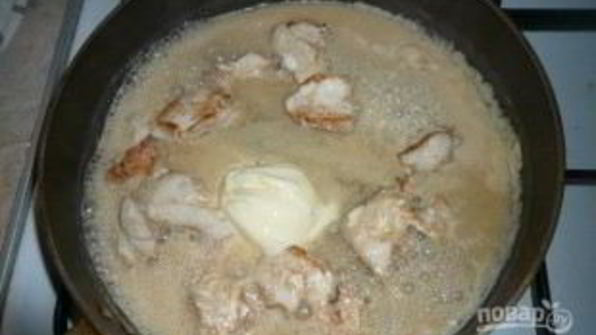 макароны с курицей в сырном соусе