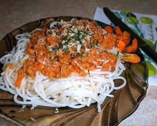 Макароны с соусом болоньезе