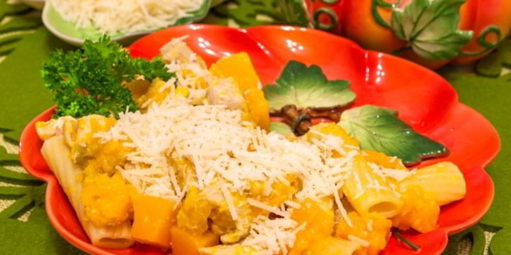 Рецепт макарон с тыквой и филе индейки