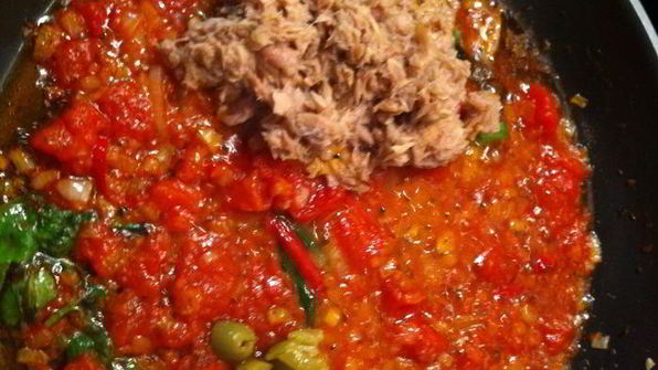 отличная паста с тунцом