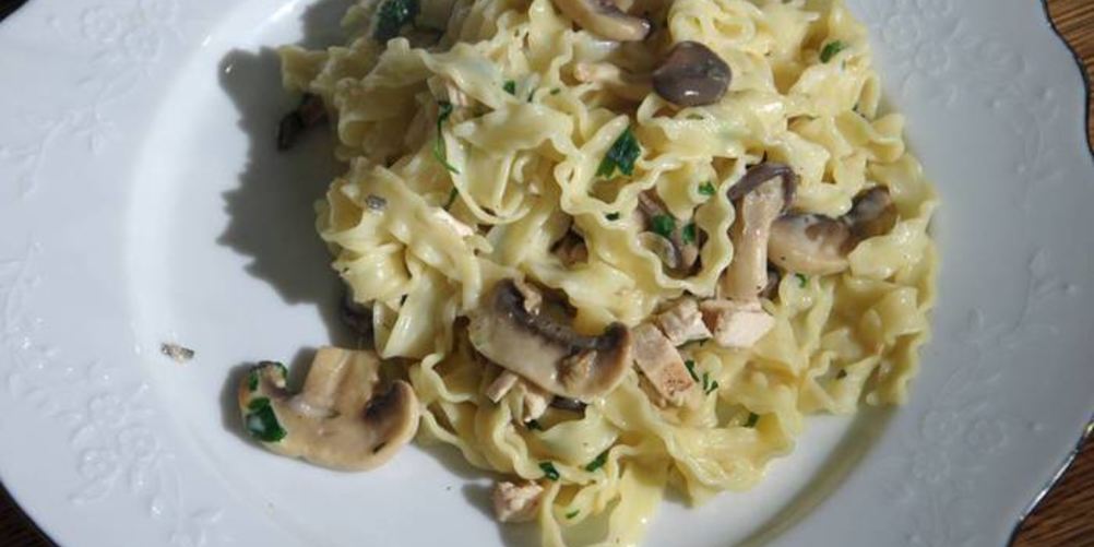 Рецепт пасты с индейкой и грибами