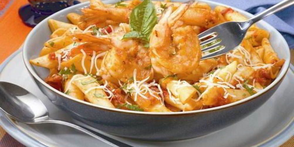 Рецепт пасты с креветками и томатным соусом