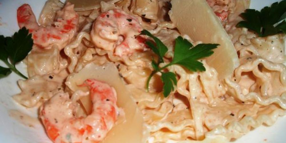 Рецепт пасты с креветками в сливочном соусе