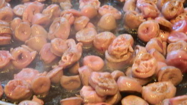 паста с куриными сердечками