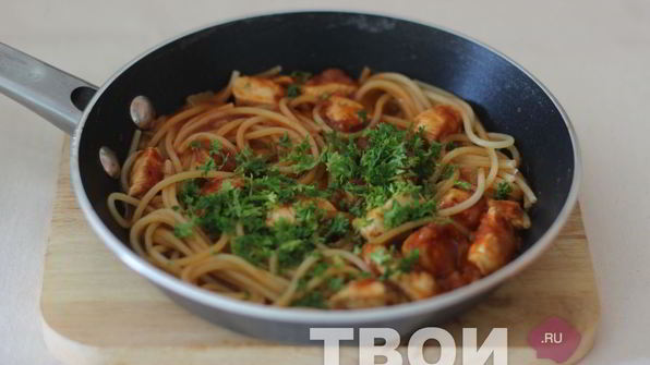 паста с курицей в томате