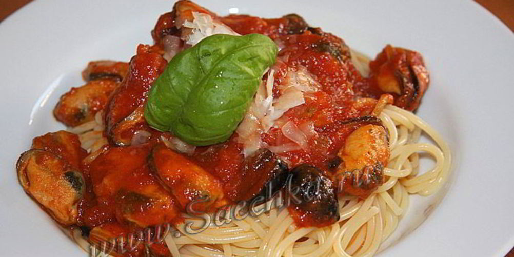 Рецепт пасты с мидиями