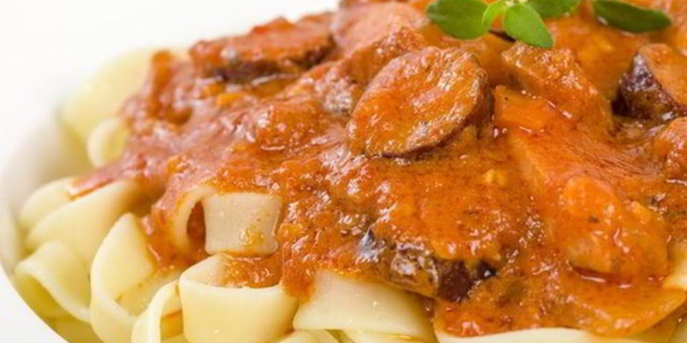 Рецепт пасты с овощами и чоризо по-домашнему