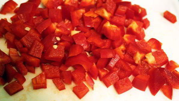 паста с овощами в сливочном соусе